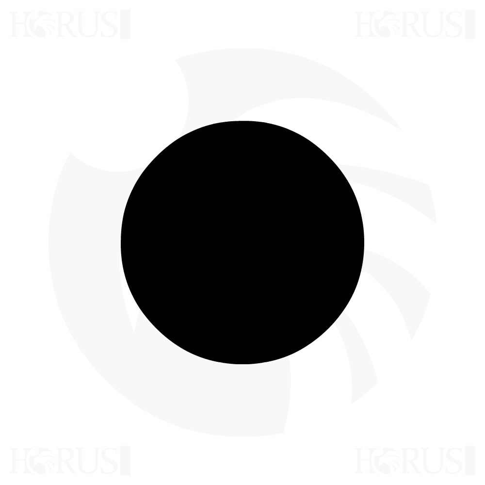 Bâche plate ronde en Membrane PVC 670gr/m² Noir RAL 9005 d'une diamètre de 1.5m