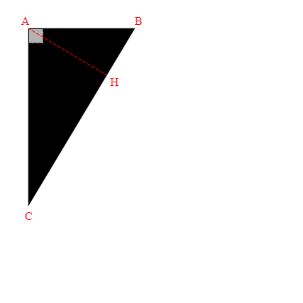 Bâche plate triangle en Membrane PVC 670gr/m² Noir RAL 9005 - 1.50x2.92x2.50m