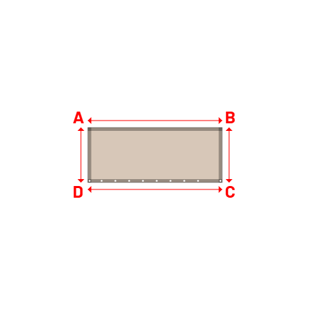 Bâche Rectangle en Soltis Horizon 86 Beige sablé 86-2135 - 1.95x0.80m