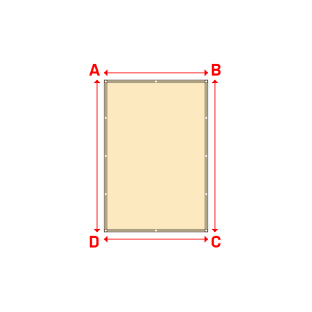 Bâche Rectangle en Protect 670 : La référence en matière de protection étanche Beige ral 1015 - 1.50x2.20m
