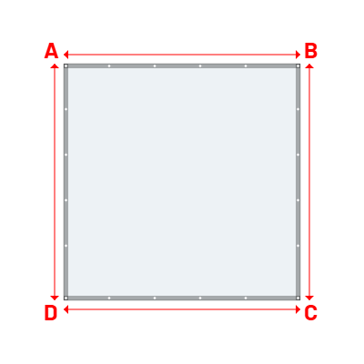 Bâche Rectangle en Solar 590 : bâche spéciale protection solaire & grand choix de coloris Blanc - 502V3-8102C - 2.60x2.60m
