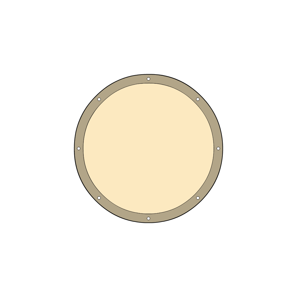 Bâche plate ronde en Protect 670 : La référence en matière de protection étanche Beige ral 1015 d'une diamètre de 1.8m