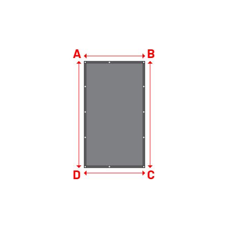 Bâche Rectangle en CoverEco 640 : une bâche simple & efficace Ecolac 640 - 7196 (RAL 7037) - 1.20x2.10m