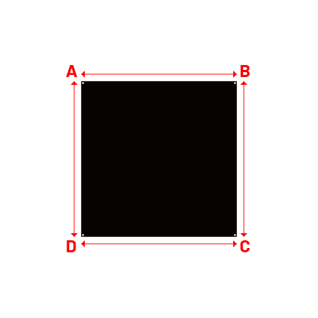 Bâche Rectangle en MaxiProtect 900 : Protection & grammage renforcé Noir foncé RAL 9005 - 2.20x2.20m