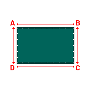 Bâche Rectangle en Protect 670 : La référence en matière de protection étanche Vert industrie RAL 6026 - 1.90x1.20m