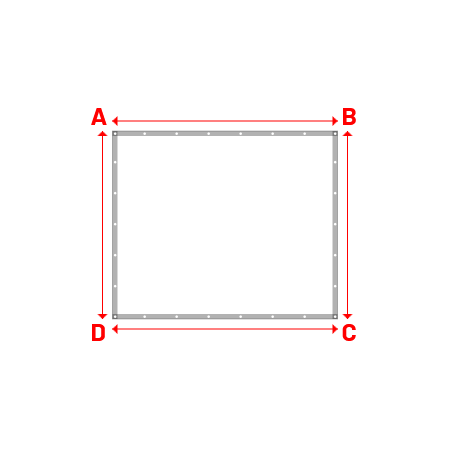Bâche Rectangle en Protect 670 : La référence en matière de protection étanche Blanc RAL 9016 - 2.25x1.88m