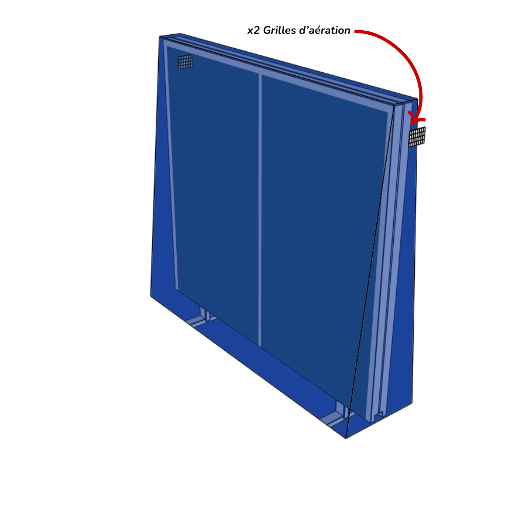 Housse de protection table de ping-pong - Protect 670 : La référence en matière de protection étanche Bleu foncé RAL 5002