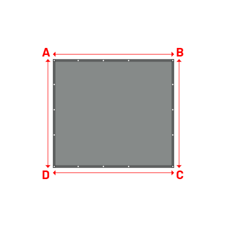 Bâche Rectangle en AustralMesh - Toile d'ombrage ajourée Gris Acier (648 AustralMesh) - 2.40x2.15m