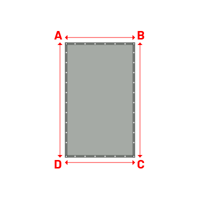 Bâche Rectangle en Protect 670 : La référence en matière de protection étanche Gris clair RAL 7038 - 1.40x2.30m