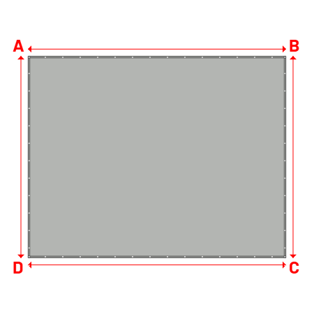 Bâche Rectangle en MaxiProtect 900 : Protection & grammage renforcé Gris agate RAL 7038 - 31071 - 5.50x4.30m