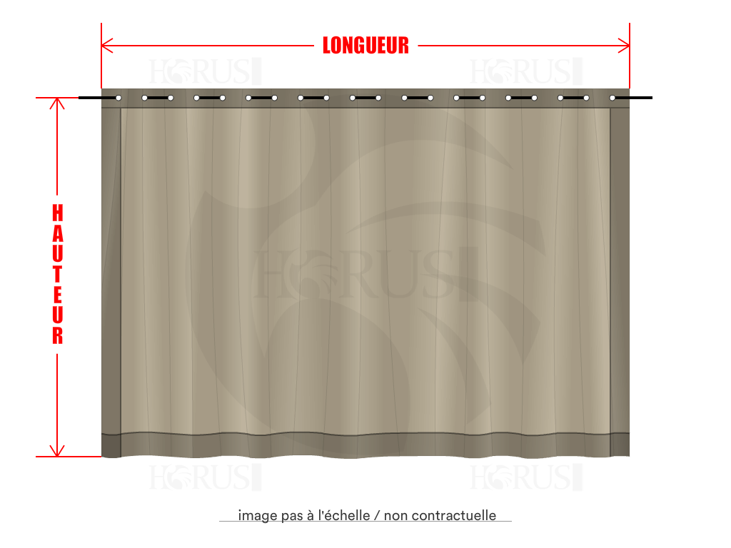Rideau de séparation sur mesure en Protect 670 : La référence en matière de protection étanche Beige ral 1015 - 3x2.5m