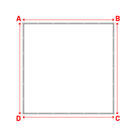 Bâche Rectangle en Protect 670 : La référence en matière de protection étanche Blanc RAL 9016 - 3.00x3.00m