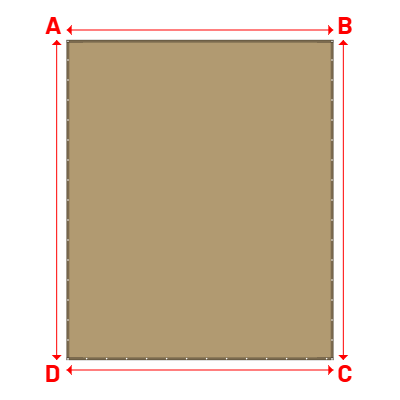 Bâche Rectangle en Solar 590 : bâche spéciale protection solaire & grand choix de coloris Poivre 502V3-2012C - 5.00x6.00m