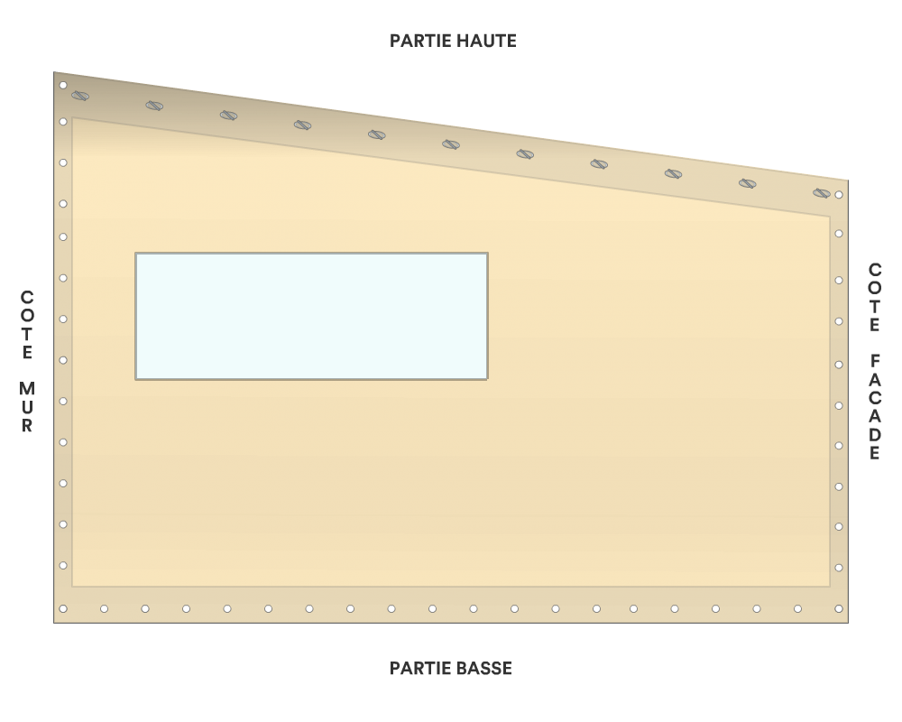 Bâche de façade pour mobil-home
