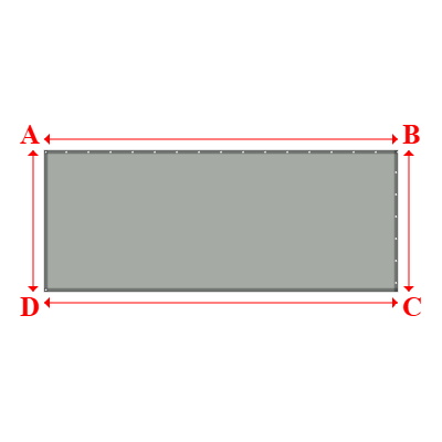 Bâche Rectangle en Protect 670 : La référence en matière de protection étanche Gris clair RAL 7038 - 5.00x2.00m