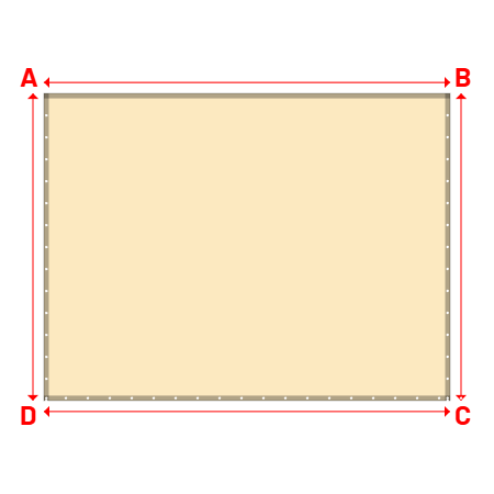 Bâche Rectangle en Protect 670 : La référence en matière de protection étanche Beige ral 1015 - 4.10x3.10m