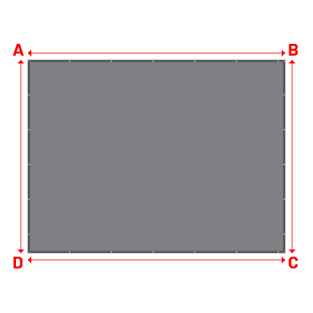 Bâche Rectangle en CoverEco 640 : une bâche simple & efficace Ecolac 640 - 7196 (RAL 7037) - 6.00x4.50m