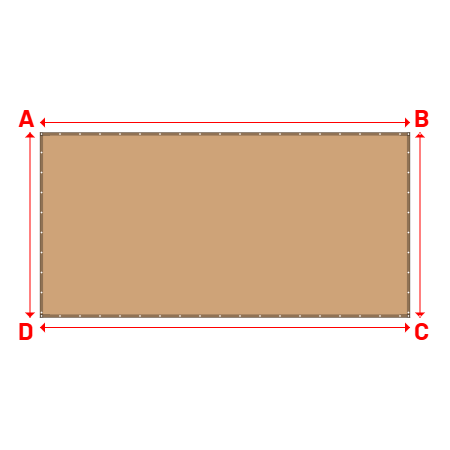 Bâche Rectangle en Hydris  - Toile imperméable Hydris 0835 Lin - 6.00x3.00m