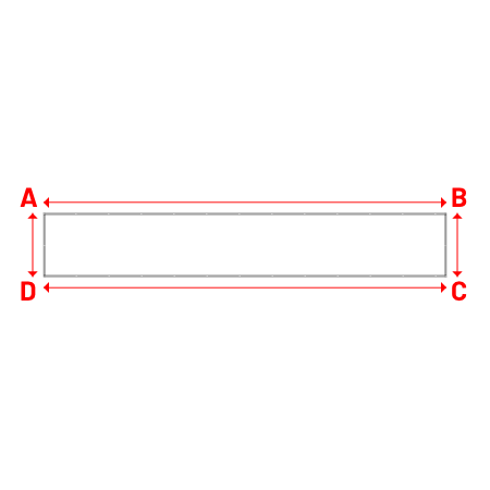 Bâche Rectangle en Protect 670 : La référence en matière de protection étanche Blanc RAL 9016 - 9.50x1.50m