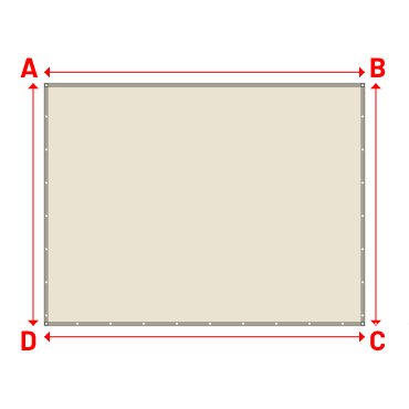 Bâche Rectangle en Protect 670 : La référence en matière de protection étanche Blanc perlé RAL 1013 - 3.90x2.95m