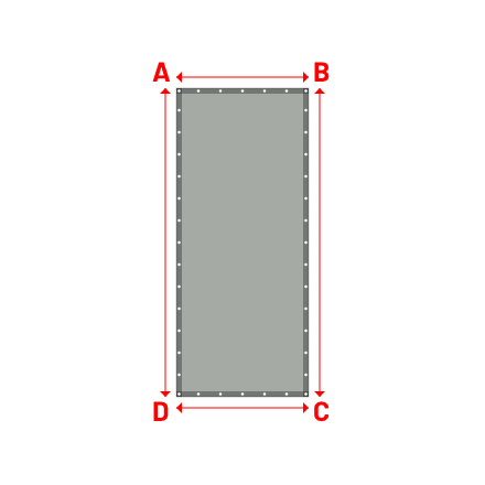 Bâche Rectangle en Protect 670 : La référence en matière de protection étanche Gris clair RAL 7038 - 1.20x2.80m