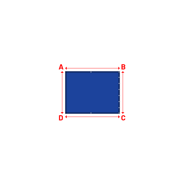 Bâche Rectangle en Protect 670 : La référence en matière de protection étanche Bleu foncé RAL 5002 - 1.80x1.40m