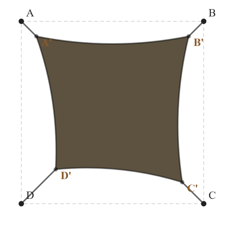 Voile d'ombrage - Voile d'ombrage Carrée - Antilope - 502V3-51973C
