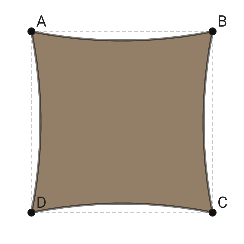 Voile d'ombrage - Voile d'ombrage Carrée - Bois flotté 294 (AustralMesh)
