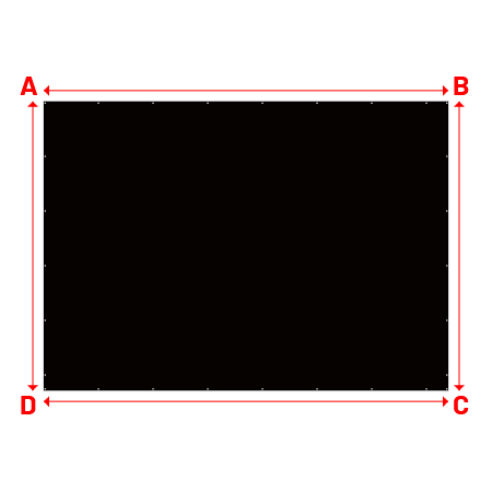 Bâche Rectangle en Bâche de scène -  PVC M2 - Coloris Noir Noir mat -  M2 - 7.00x5.00m