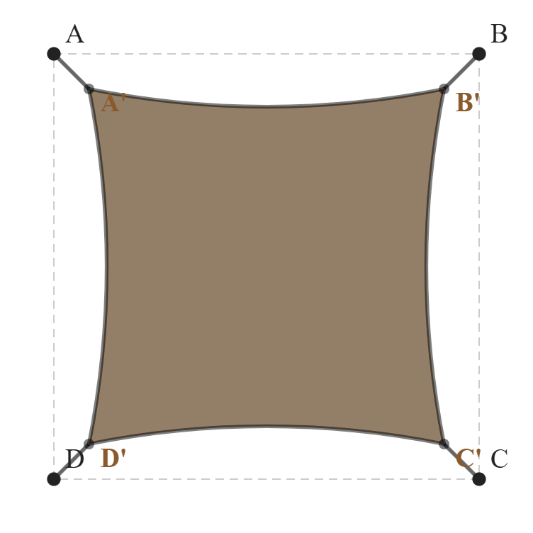 Voile d'ombrage - Voile d'ombrage Carrée - Bois flotté 294 (AustralMesh)
