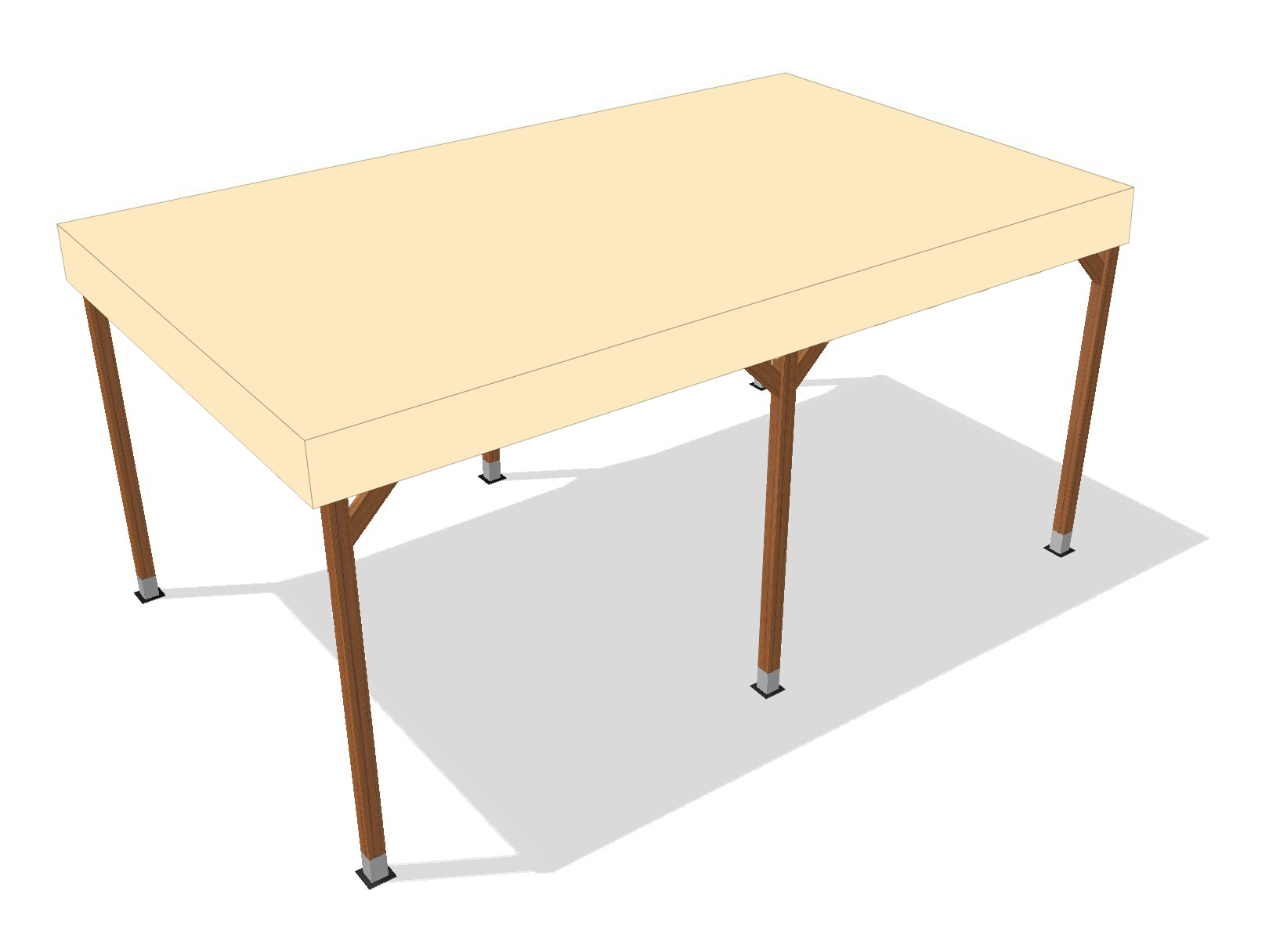 Bâche pour pergola bois sur pieds sans débord en Protect 670 : La référence en matière de protection étanche Beige ral 1015