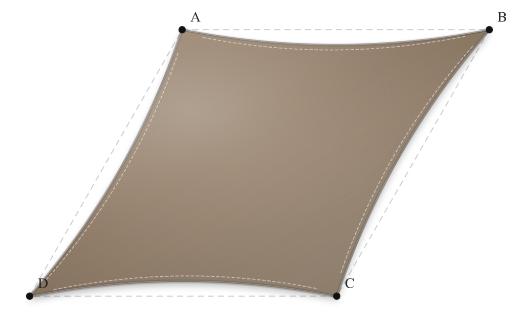 Voile d'ombrage - Voile d'ombrage Trapèze - Bois flotté 294 (AustralMesh)