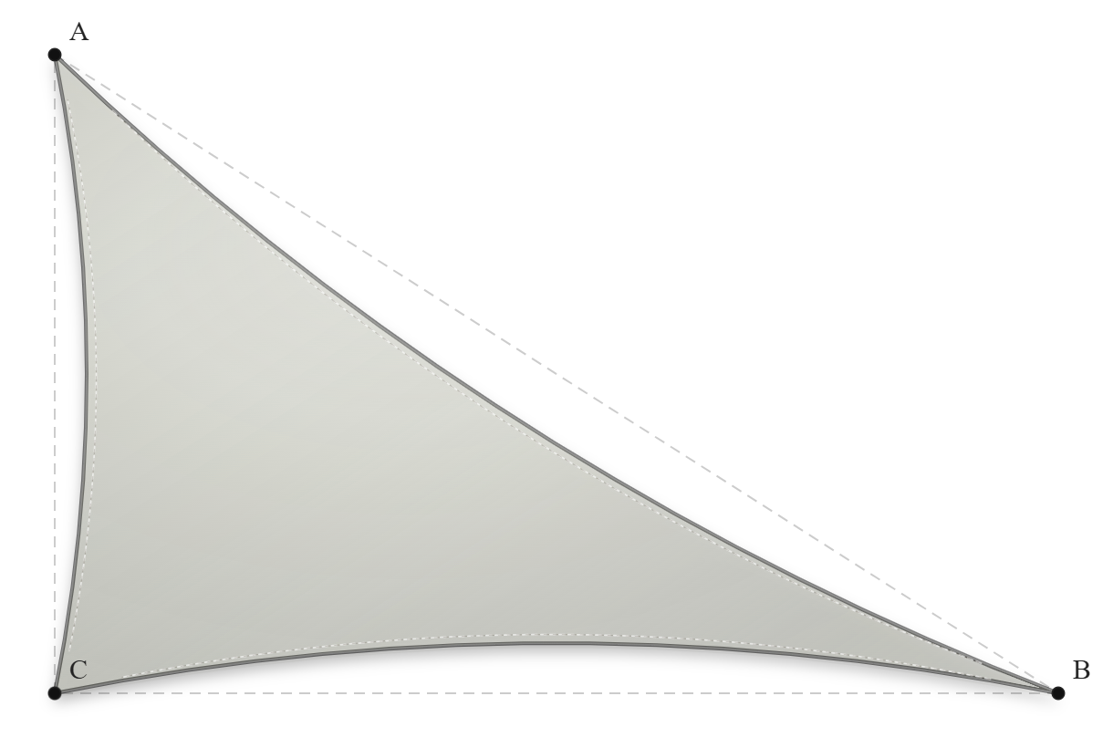 Voile d'ombrage - Forme Triangle Rectangle - Galet 92-2171