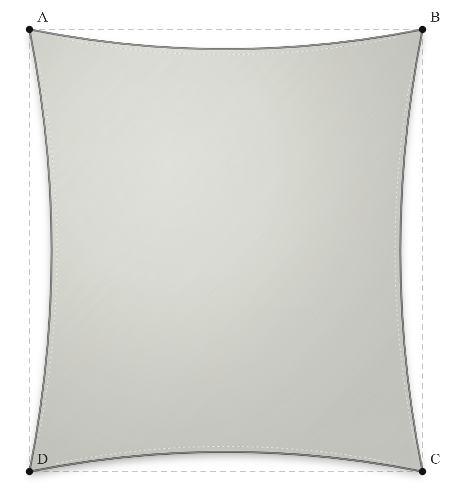 Voile d'ombrage - Forme Rectangle - Galet 92-2171