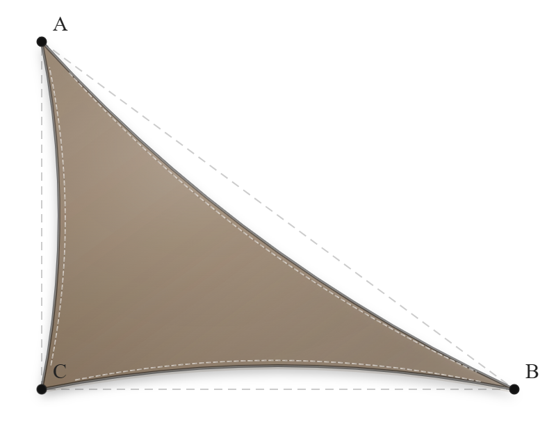 Voile d'ombrage - Forme Triangle Rectangle - Bois flotté 294 (AustralMesh)