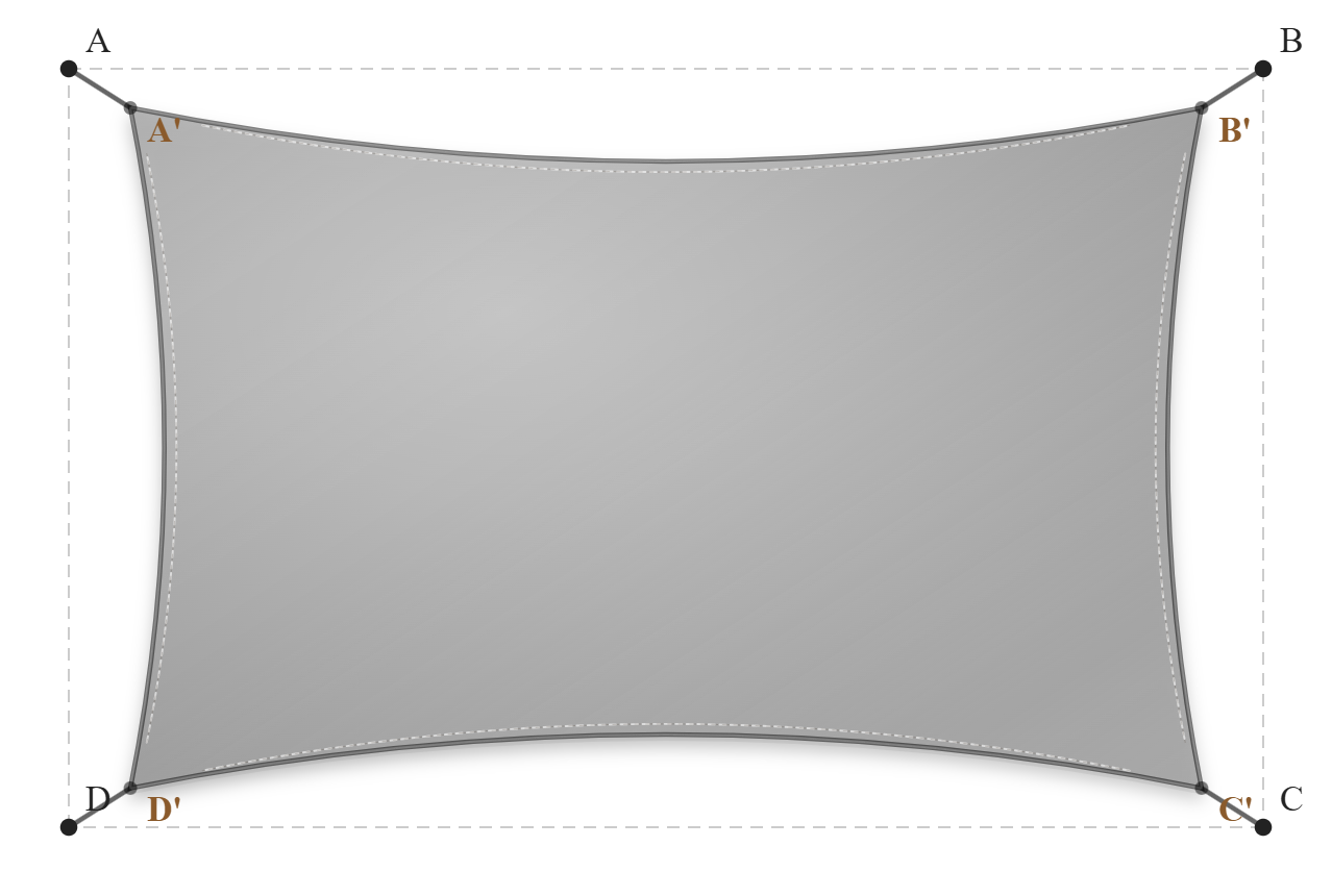 Voile d'ombrage - Forme Rectangle - Alu/grège 92-2046