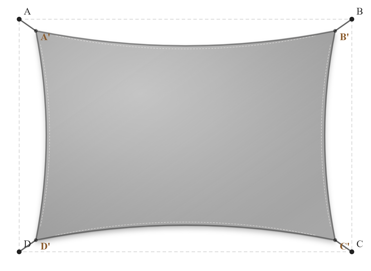 Voile d'ombrage - Forme Rectangle - Alu/grège 92-2046