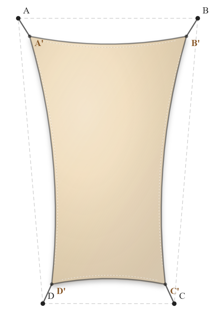 Voile d'ombrage - Forme Trapèze - Blanc Cassé 96-1103