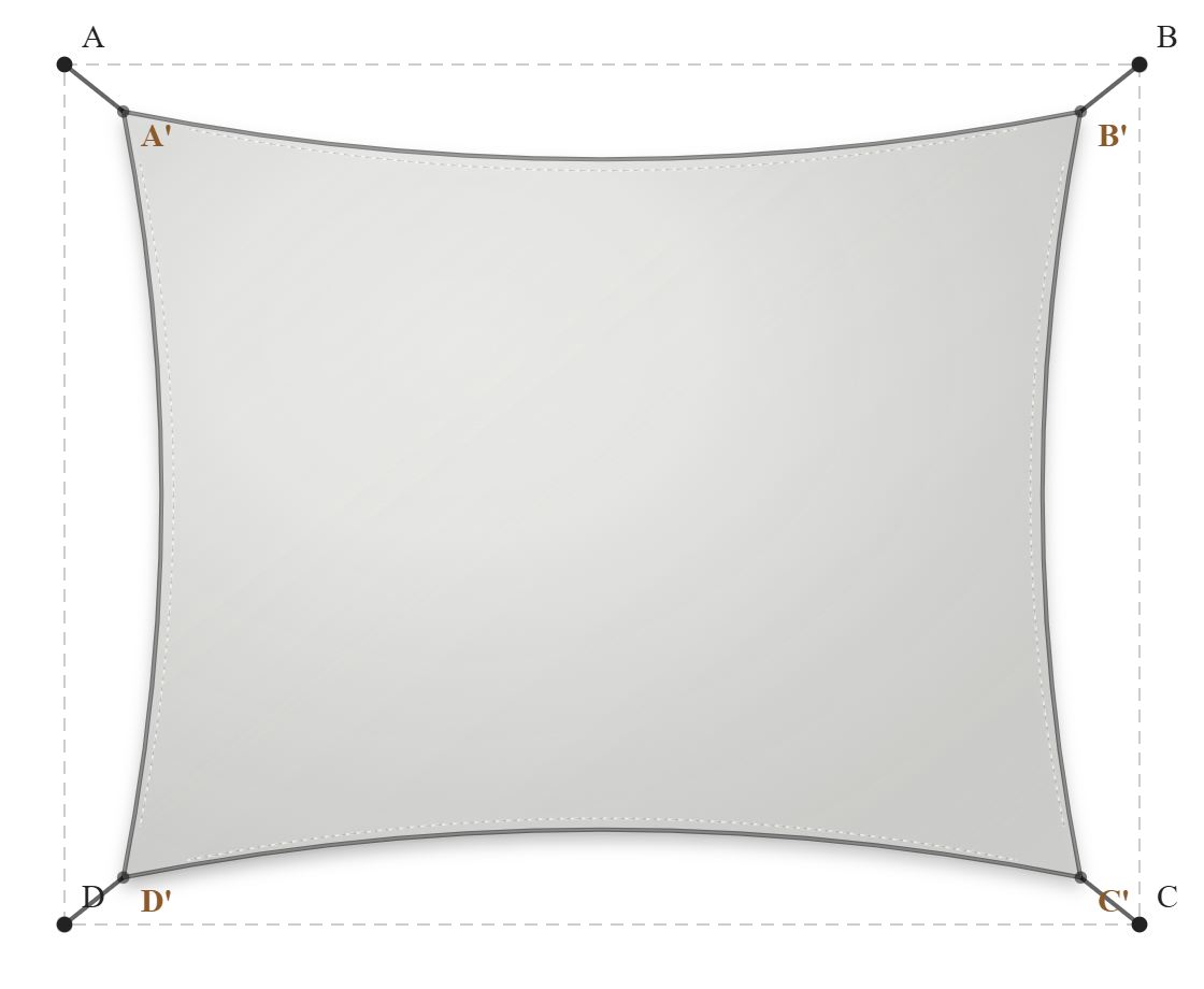 Voile d'ombrage - Forme Rectangle - nuage 92-50272