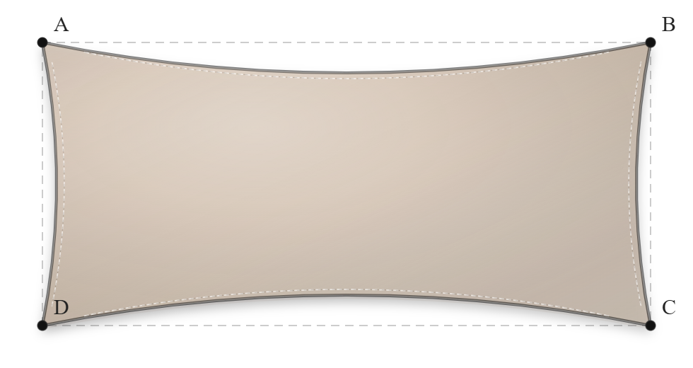 Voile d'ombrage - Forme Rectangle - Beige Sablé 92-2135