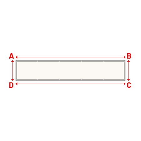 Bâche Rectangle en Soltis 96 - Toile d'ombrage haute performance Blanc 96-8102 - 3.50x0.65m