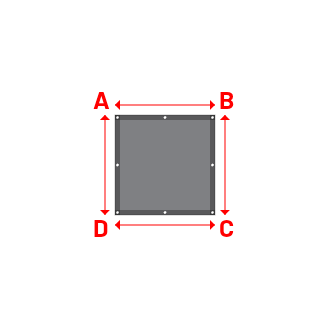 Bâche Rectangle en CoverEco 640 : une bâche simple & efficace Ecolac 640 - 7196 (RAL 7037) - 1.00x1.00m