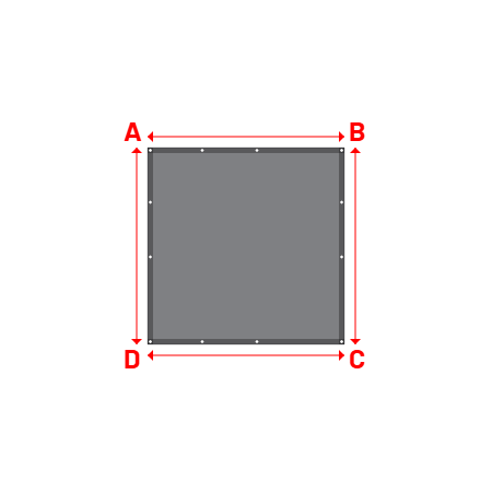 Bâche Rectangle en CoverEco 640 : une bâche simple & efficace Ecolac 640 - 7196 (RAL 7037) - 1.80x1.80m