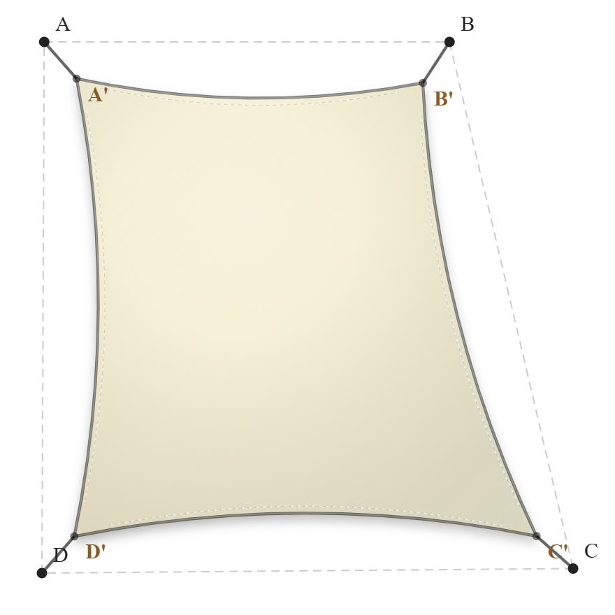 Voile d'ombrage - Forme Trapèze - Naturel (759 AustralMesh)