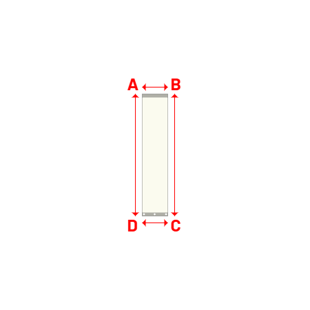 Bâche Rectangle en Soltis Perform 92 Blanc neige 92-50690 - 0.37x1.77m