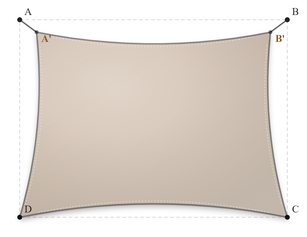 Voile d'ombrage - Forme Rectangle - Beige Sablé 92-2135