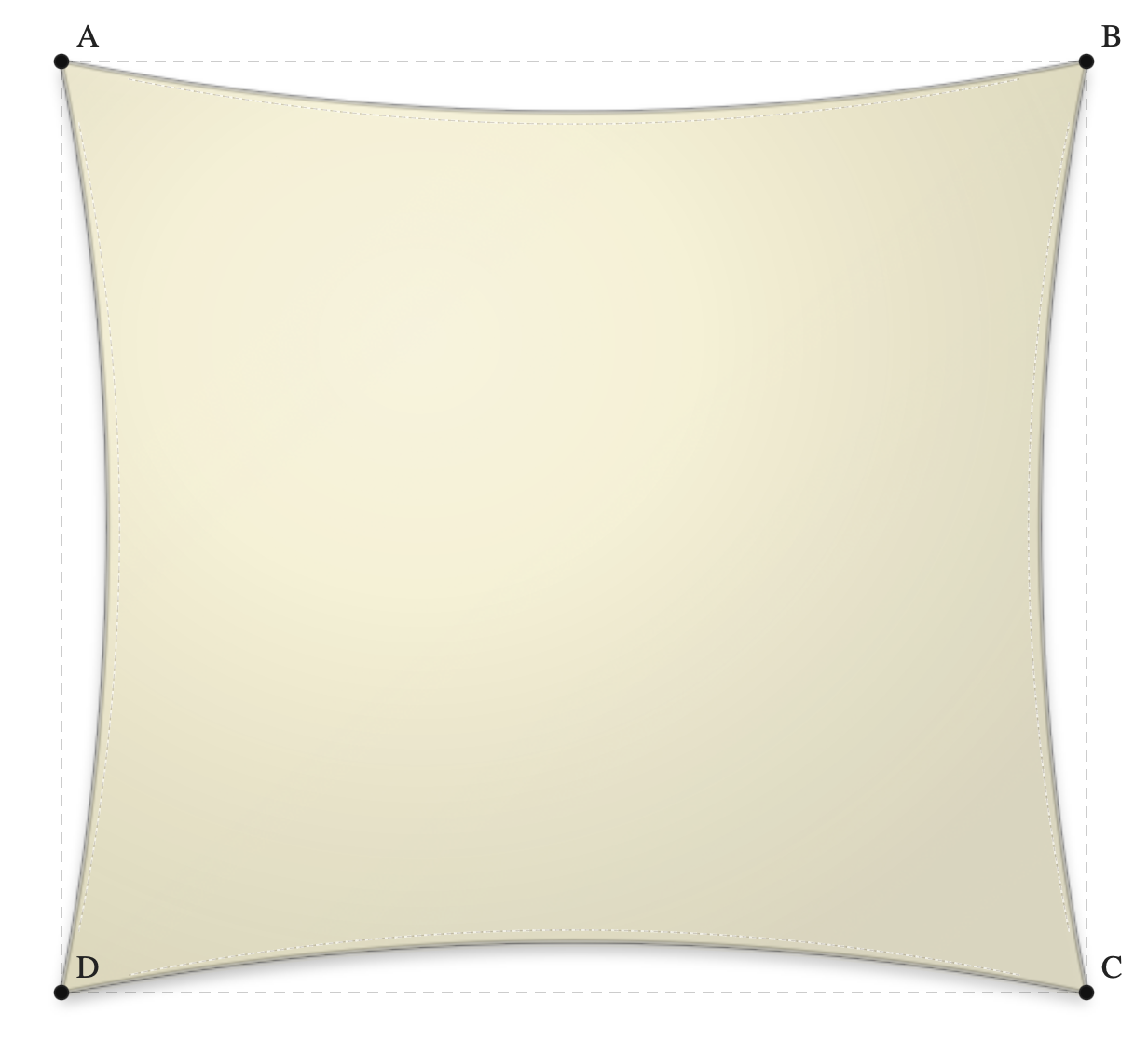 Voile d'ombrage - Forme Rectangle - Naturel (759 AustralMesh)