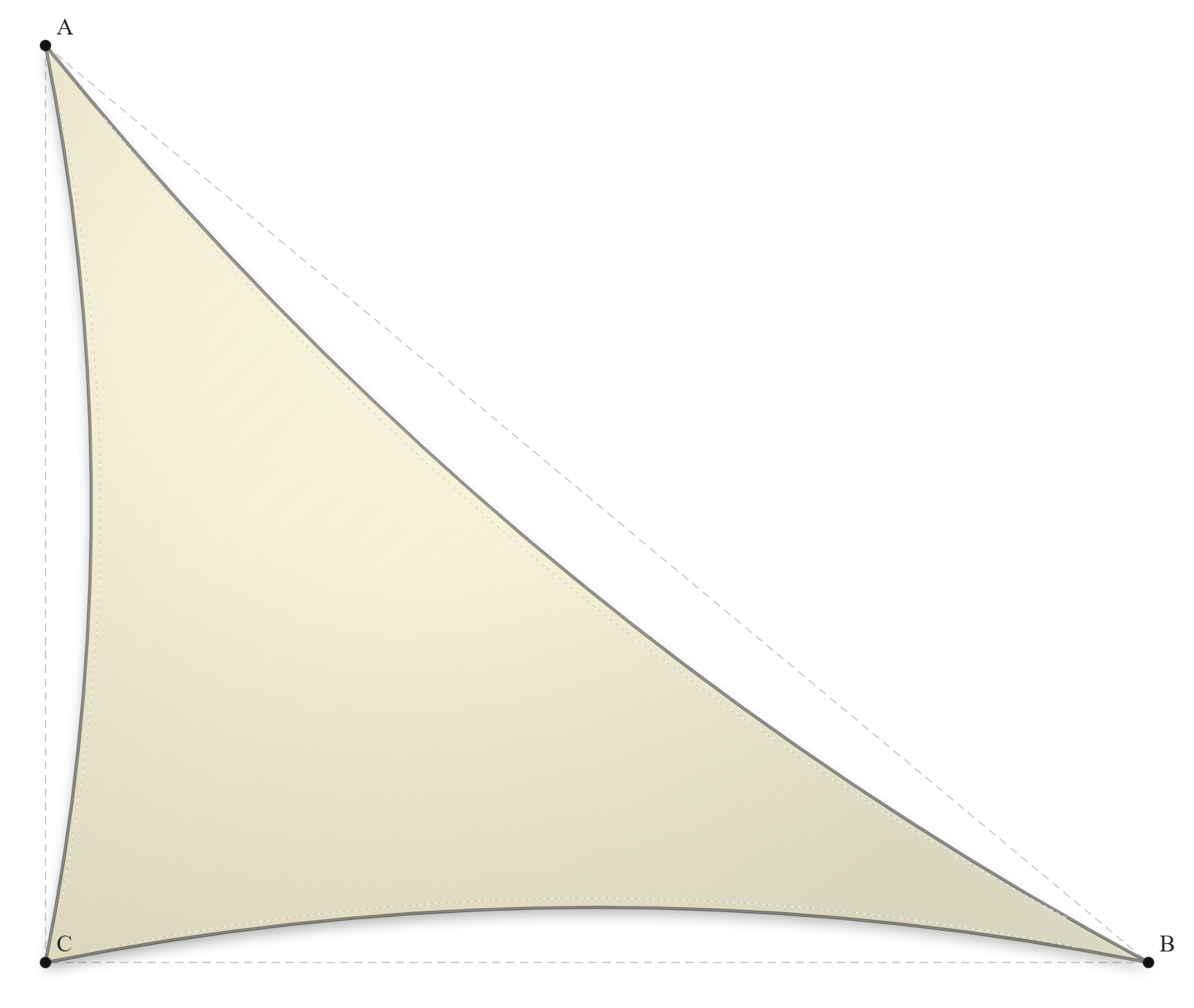 Voile d'ombrage - Forme Triangle Rectangle - Naturel (759 AustralMesh)