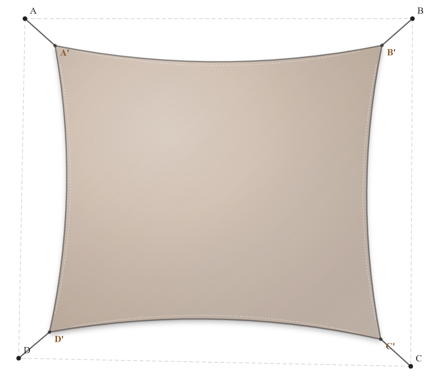 Voile d'ombrage - Forme Trapèze - Beige Sablé 96-2135