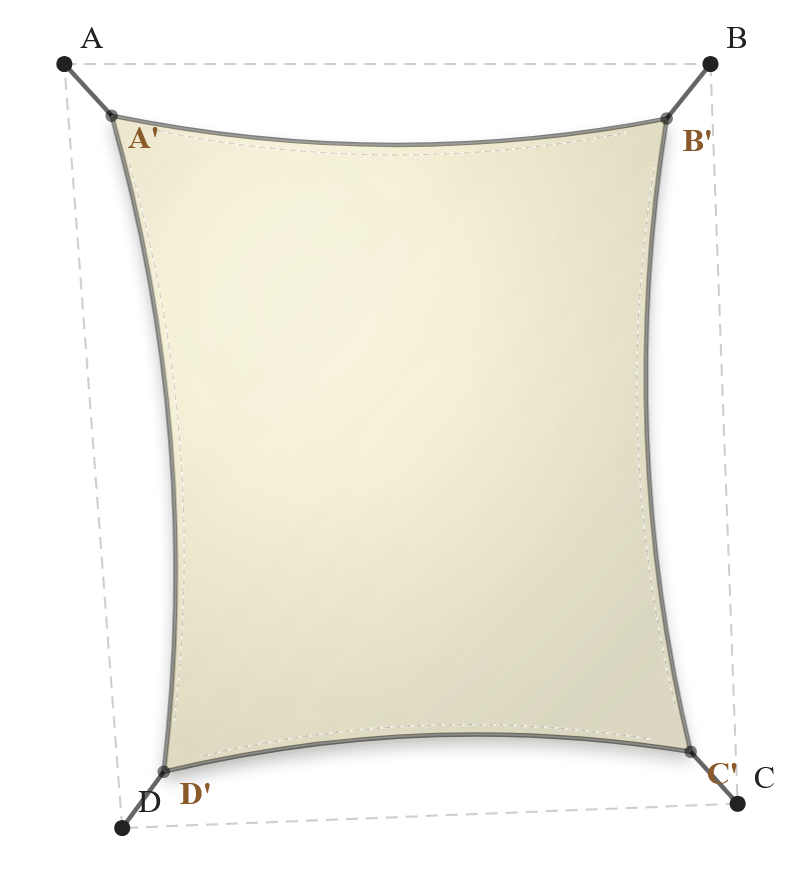Voile d'ombrage - Forme Trapèze - Naturel (759 AustralMesh)